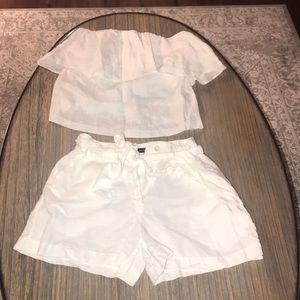 Saks Fifth Ave linen shorts/top set
